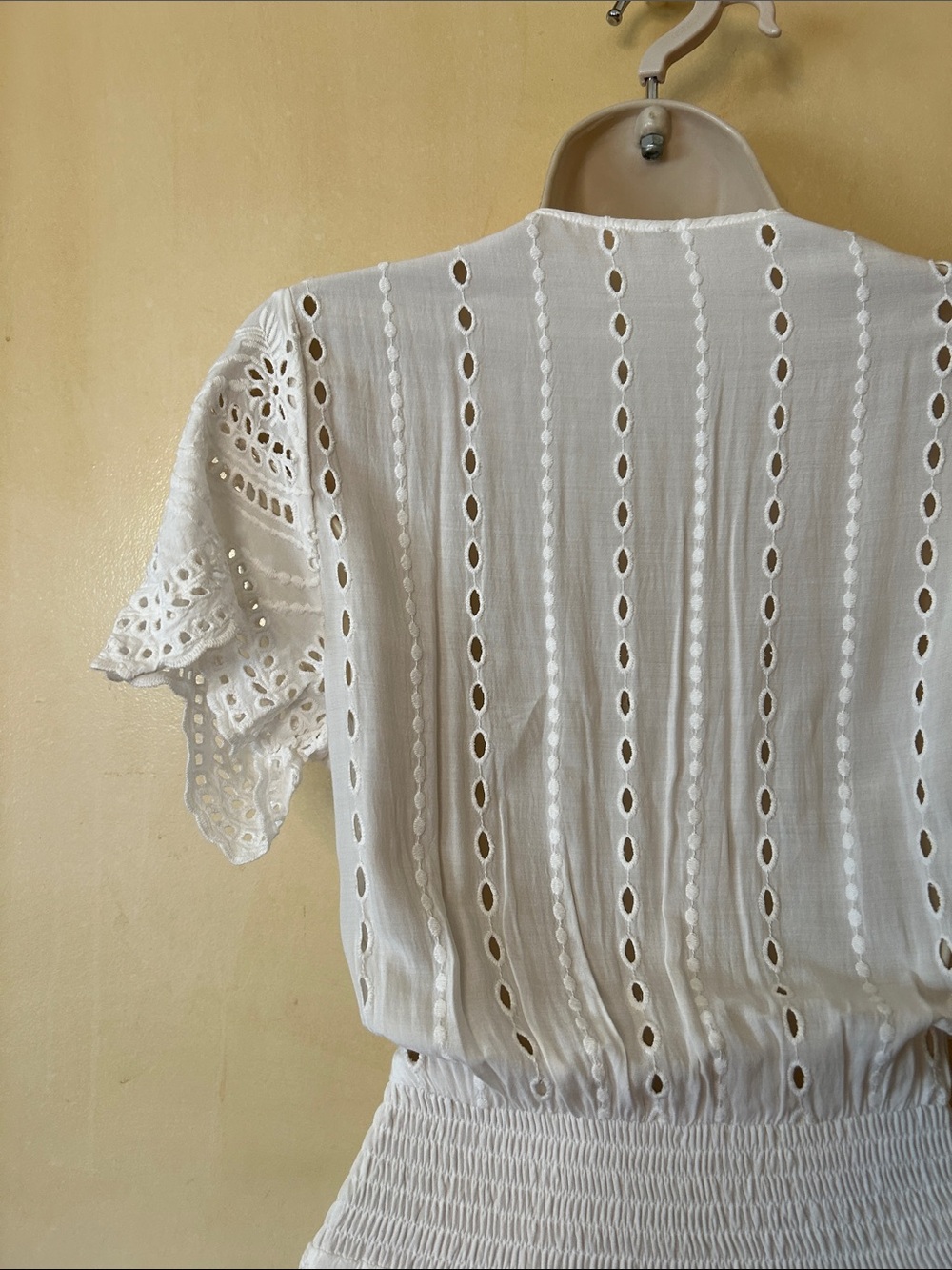 Young Fabulous & Broke White Eyelet Button-Front Maxi Dress size M - Picture 10 of 14